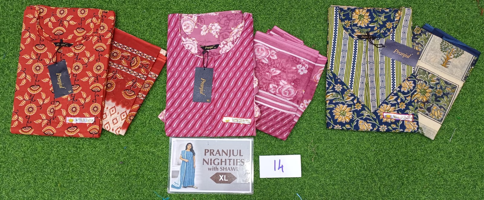 PRANJUL NIGHTY WITH SHAWL 